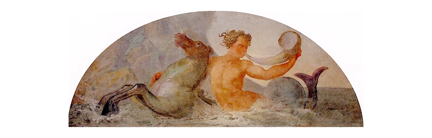 Tritone che suona la buccina su cavallo marino - Museo Correr, Venezia